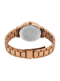 FLUID LUXE Women Crystal Accent Blue Round Analog Watch with Metal Link Bracelet FLuxe-704-BL