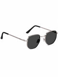Elite Collection Black Geometric One Size Metal Adult-Unisex UV Sunglasses-EC306BK