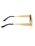 Elite Collection Black Round One Size Metal Adult-Unisex UV Sunglasses-EC300BK