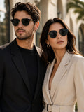 Elite Collection Black Browline One Size Plastic Adult-Unisex UV Sunglasses-EC302BK