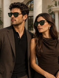 Elite Collection Green Browline One Size Plastic Adult-Unisex UV Sunglasses-EC305GR