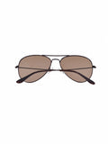 Elite Collection Brown Aviator One Size Metal Adult-Unisex UV Sunglasses-EC295BR