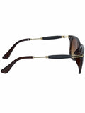 Elite Collection Brown Browline One Size Plastic Adult-Unisex UV Sunglasses-EC304BR