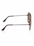 Elite Collection Brown Aviator One Size Metal Adult-Unisex UV Sunglasses-EC295BR