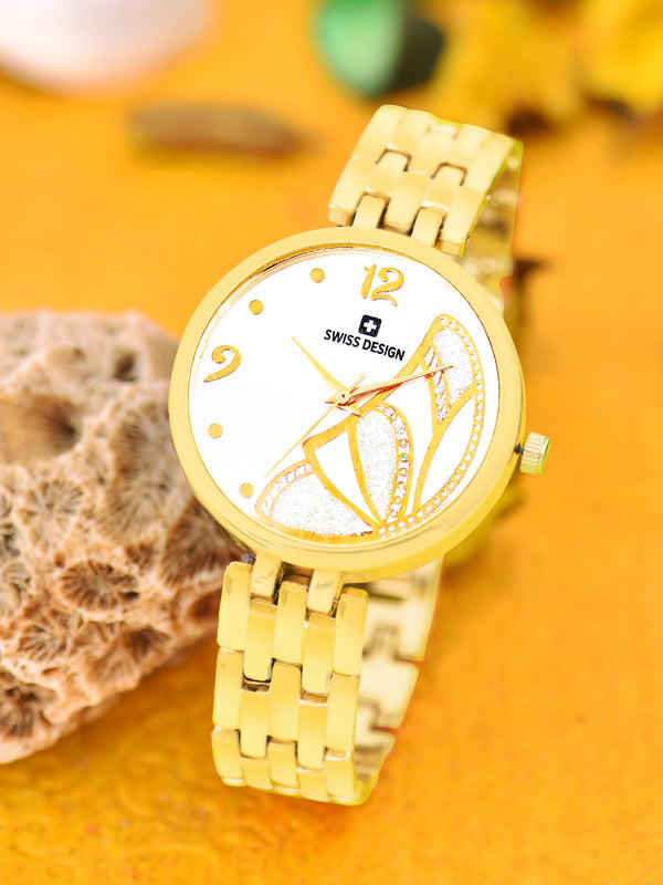 Fluid Gold Stylish Analog Watch For Women SDWatch24-003-GD