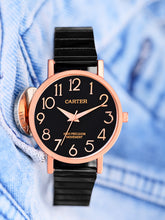 Sandy D Carter Metal Rose Gold Analogue Round Watches for Women_SDC24-49-RG-BK
