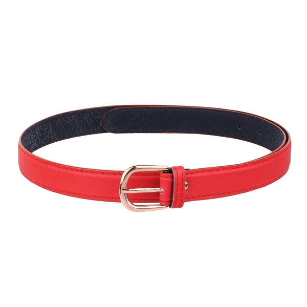 Sandy D Carter Women Red Artificial Leather Waist Belt for Jeans & Formal Paint SDC-033-RD