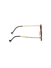 Celebrity Full Rim Brown Metal Frame With Brown UV Protected Lens Browline Sunglasses for Adults-Women_2397-TG