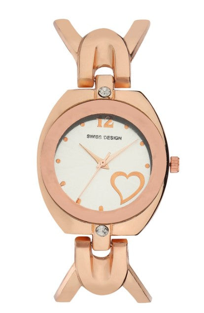 Fluid Rose Gold Stylish Analog Metal Watch For Women SDWatch24-WF3