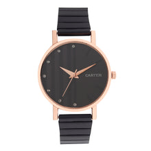 Sandy D Carter Metal Rose Gold Analogue Round Watches for Women_SDC24-50-RG-BK