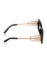 Celebrity Black Plastic and Metal Frame With Grey UV Protected Lens Oversized Sunglasses for Unisex_LH058-BK