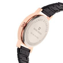 Sandy D Carter Metal Rose Gold Analogue Round Watches for Women_SDC24-49-RG-BK
