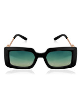 Celebrity Black Plastic and Metal Frame With Grey UV Protected Lens Oversized Sunglasses for Unisex_LH058-BK