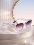 Prime Grey Rectangle One Size Plastic UV Sunglasses-OL144GY