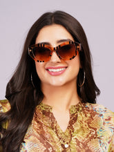 Celebrity Full Rim Brown Plastic Frame With Grey UV Protected Lens Other Sunglasses for Women_9279-3