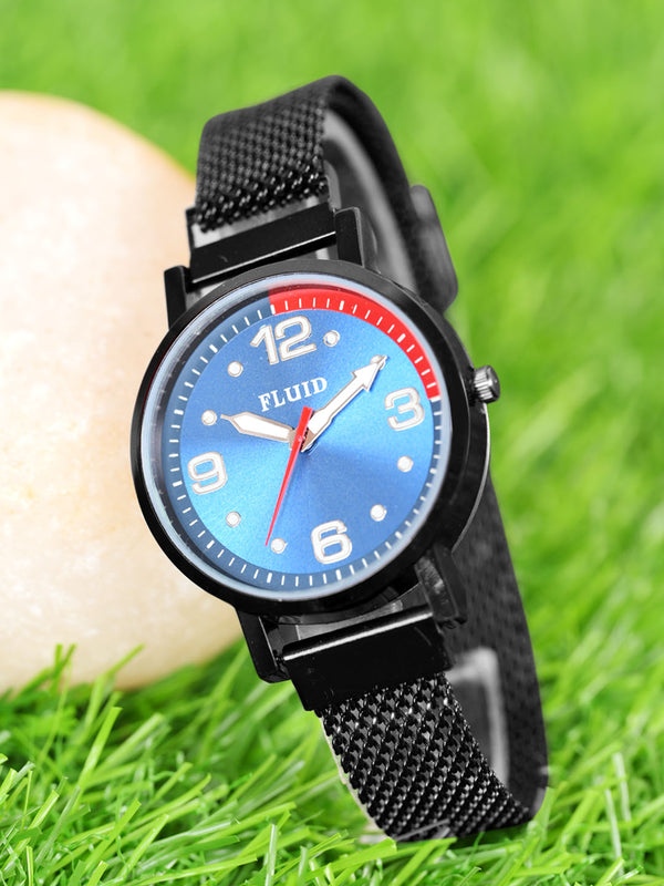 Fluid  Black Round Allow Strap Analog Watches for Women FLWatch23-023-BK02