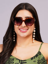Celebrity Full Rim Brown Plastic Frame With Grey UV Protected Lens Other Sunglasses for Women_9269-3