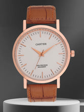 Sandy D Carter Synthetic Brown Analogue Round Watches for Men_SDC24-111G-BR