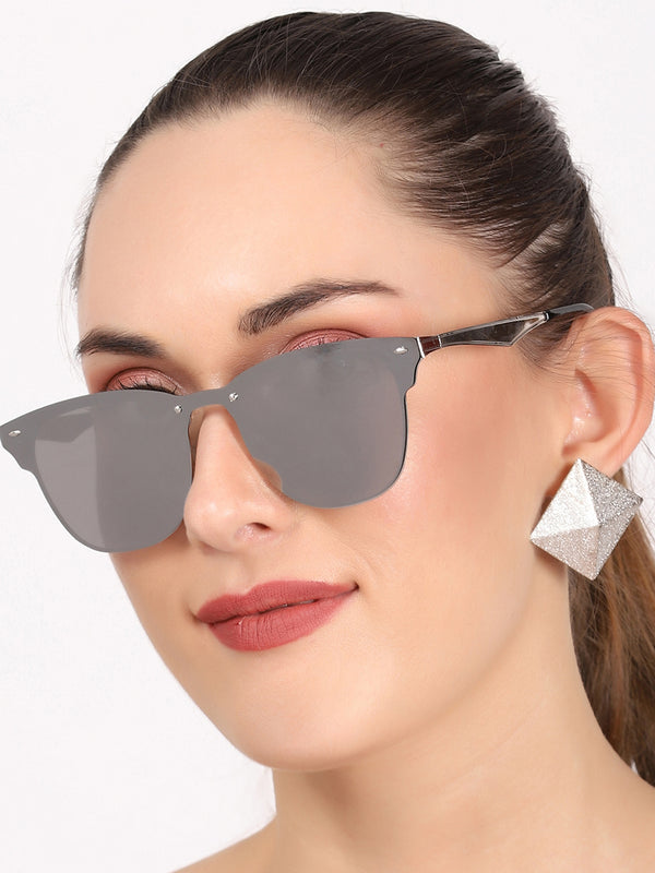 Celebrity Full Rim Blue Plastic Frame With Blue UV Protected Lens Avaitor Rectangular Men & Women_3576-03
