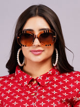 Celebrity Full Rim Brown Plastic Frame With Brown UV Protected Lens Other Sunglasses for Women_9278-5