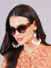 Celebrity Full Rim Brown Plastic Frame With Grey UV Protected Lens Other Sunglasses for Women_9276-3
