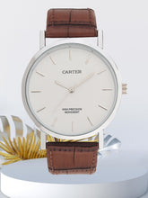 Sandy D Carter Synthetic Brown Analogue Round Watches for Men_SDC24-115G-BR