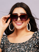 Celebrity Full Rim Brown Plastic Frame With Grey UV Protected Lens Other Sunglasses for Women_9278-3