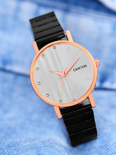 Sandy D Carter Metal Rose Gold Analogue Round Watches for Women_SDC24-59-RG-WH