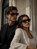 Prime Black Round One Size Plastic UV Sunglasses-OL101BK