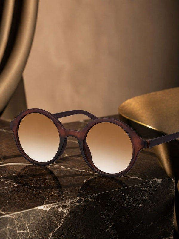 Brown Round UV Sunglasses (OL100BR)| ₹36/Pc|Pack of 12 @ ₹432| Sample ₹99