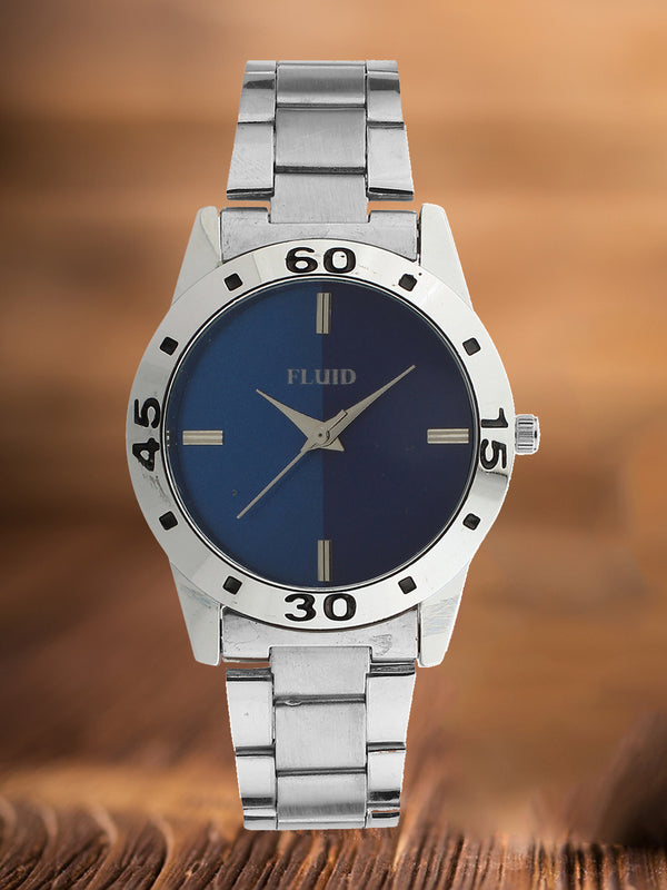 Fluid  Blue Round Stainless Steel Analog Watches for Women FLWatch24-767L-BL01