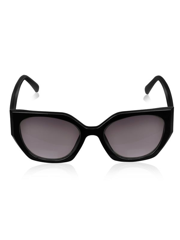 Celebrity Full Rim Black Plastic Frame  With Grey UV Protected Lens Other Sunglasses for Women_9269-1