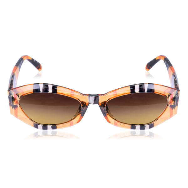 Celebrity Full Rim Brown Plastic Frame With Brown UV Protected Lens Other Sunglasses for Women_9273-5