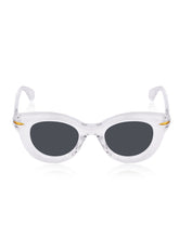 Celebrity White Oval Plastic Sunglasses For Women CLSN25-87017-03