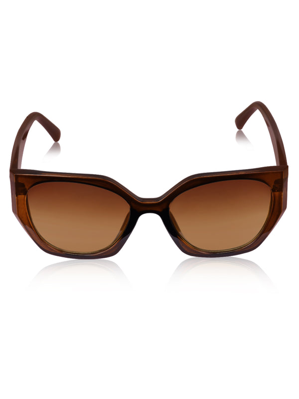 Celebrity Full Rim Brown Plastic Frame With Brown UV Protected Lens Other Sunglasses for Women_9269-2