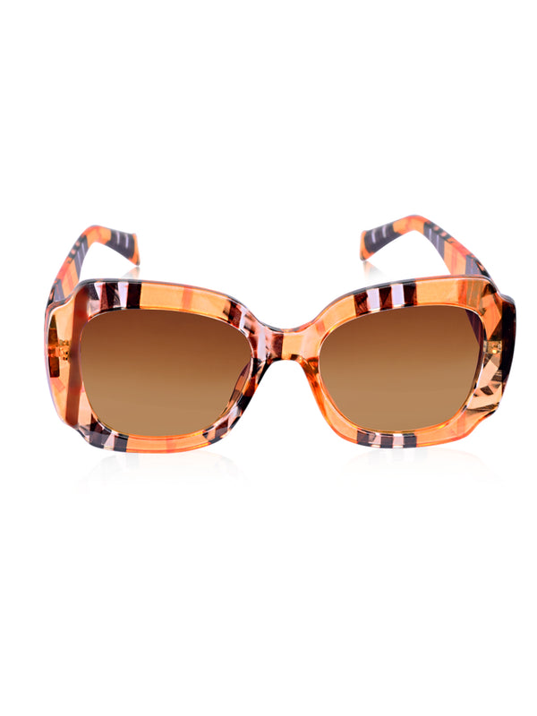 Celebrity Full Rim Brown Plastic Frame With Brown UV Protected Lens Other Sunglasses for Women_9278-5