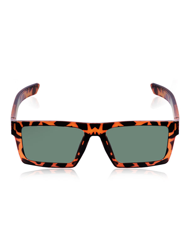 Celebrity Brown Retro-Square Plastic Sunglasses For Women CLSN25-B1024-06