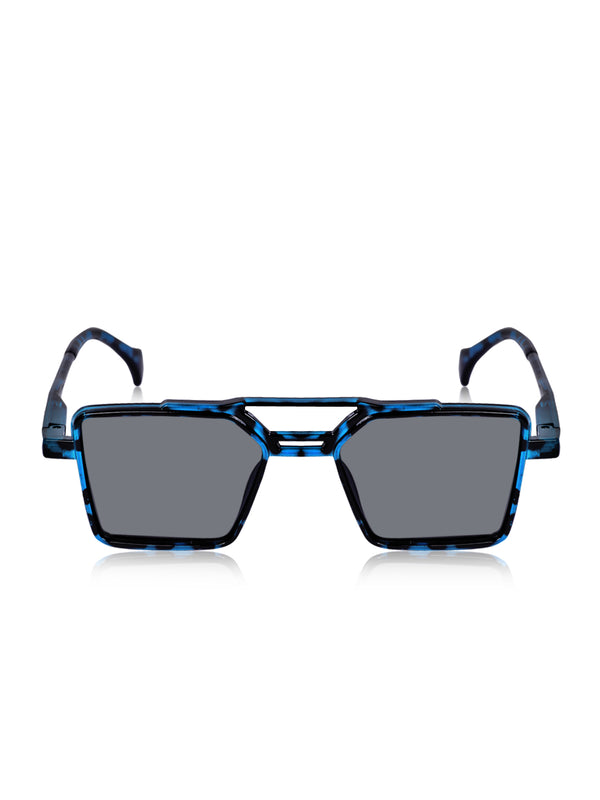 Celebrity Blue Retro-Square Plastic Sunglasses For Women CLSN25-82819-04