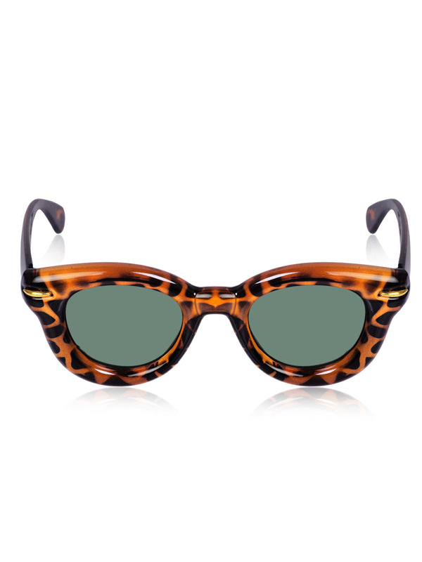Celebrity Brown Oval Plastic Sunglasses For Women CLSN25-87017-06