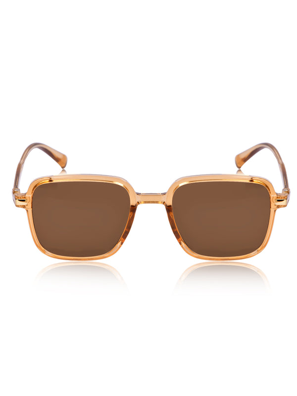 Celebrity Orange Square Plastic Sunglasses For Women CLSN25-DC1001-03