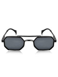 Prime Black Geometric Hexagonal One Size Plastic UV Sunglasses-OL114BK