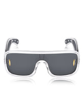 Celebrity White Oversized Plastic Sunglasses For Women CLSN25-86984-03