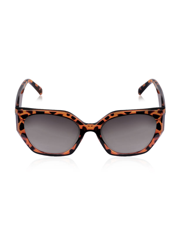 Celebrity Full Rim Brown Plastic Frame With Grey UV Protected Lens Other Sunglasses for Women_9269-3