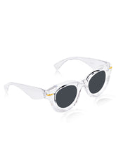 Celebrity White Oval Plastic Sunglasses For Women CLSN25-87017-03