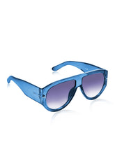 Celebrity Blue Oversized Plastic Sunglasses For Women CLSN25-V696-05