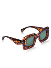 Celebrity Brown Retro-Square Plastic Sunglasses For Women CLSN25-86744-06