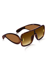 Celebrity Brown Oversized Plastic Sunglasses For Women CLSN25-86984-02