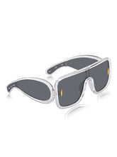 Celebrity White Oversized Plastic Sunglasses For Women CLSN25-86984-03
