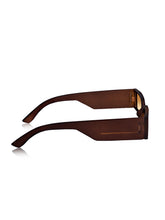 Celebrity Brown Retro-Square Plastic Sunglasses For Women CLSN25-23012-02