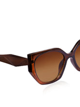 Celebrity Full Rim Brown Plastic Frame With Brown UV Protected Lens Other Sunglasses for Women_9269-2